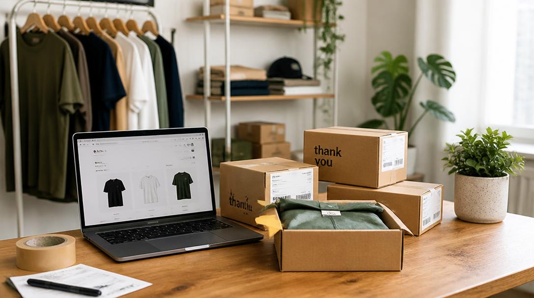 Loja online com produtos embalados prontos a enviar